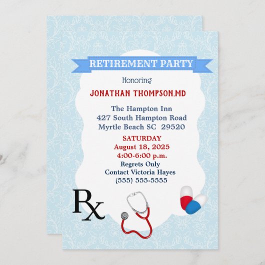 Doctor Uitnodiging tot ontslag (Voorkant / Achterkant)