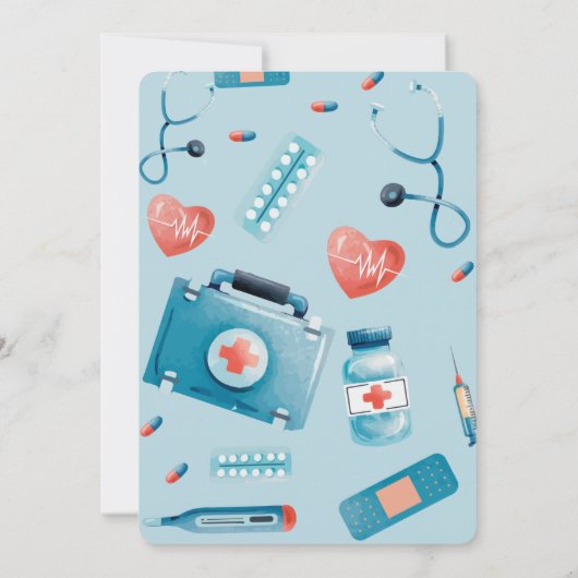 Doctor uitnodiging voor kinderen (Achterkant)