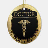 Doctor 👨 ⚕️ - UpScale Black en Gold Keramisch Ornament (Links)