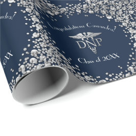 Doctor Verpleegkunde Praktijk Afstuderen NavyBlauw Cadeaupapier
