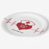 Doctor, verpleegkundige, arts papieren bordje (Gekanteld)