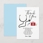 Doctor, verpleegster, medisch bedankt kaart (Voorkant / Achterkant)