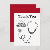 Doctor, verpleegster, medisch bedankt kaart (Voorkant / Achterkant)
