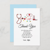 Doctor, verpleegster, medisch bedankt kaart (Voorkant / Achterkant)