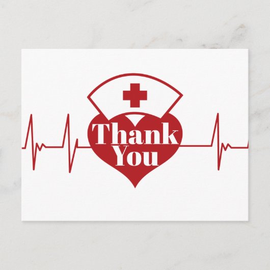 Doctor, verpleegster, medisch bedankt kaart (Voorkant)