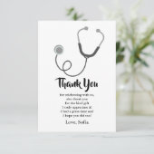 Doctor, verpleegster, medisch bedankt kaart (Staand voorkant)