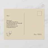 Doctor, verpleegster, medisch bedankt kaart (Achterkant)