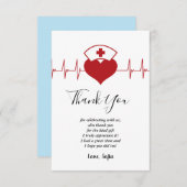 Doctor, verpleegster, medisch bedankt kaart (Voorkant / Achterkant)
