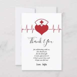 Doctor, verpleegster, medisch bedankt kaart