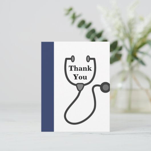 Doctor, verpleegster, medisch bedankt kaart (Staand voorkant)
