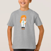 Doctor, verpleegster, stethoscoop, lakbekleding, O T-shirt (Voorkant)