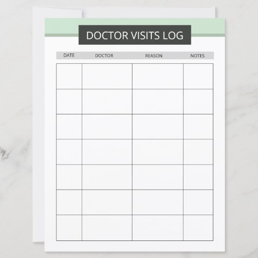 Doctor visit planner template (Achterkant)