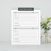 Doctor visit planner template (Staand voorkant)