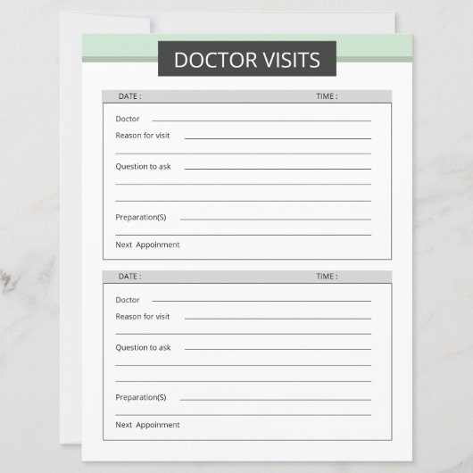 Doctor visit planner template (Voorkant)