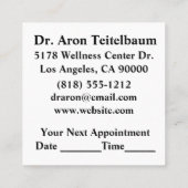 Doctor Visitekaartjes Funny Doctor Visitekaartjes Afsprakenkaartje (Achterkant)