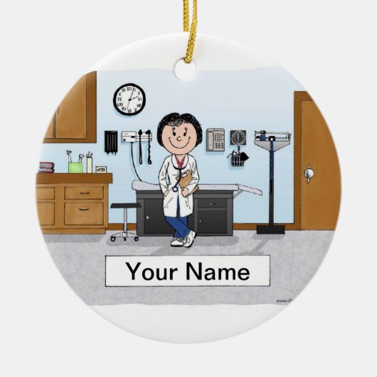 Doctor - Vrouw Keramisch Ornament (Voorkant)