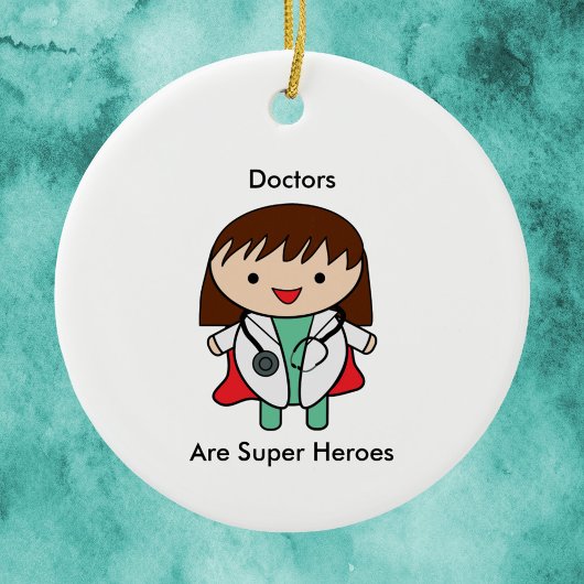 Doctor Vrouw Super Hero Grappig Keramisch Ornament