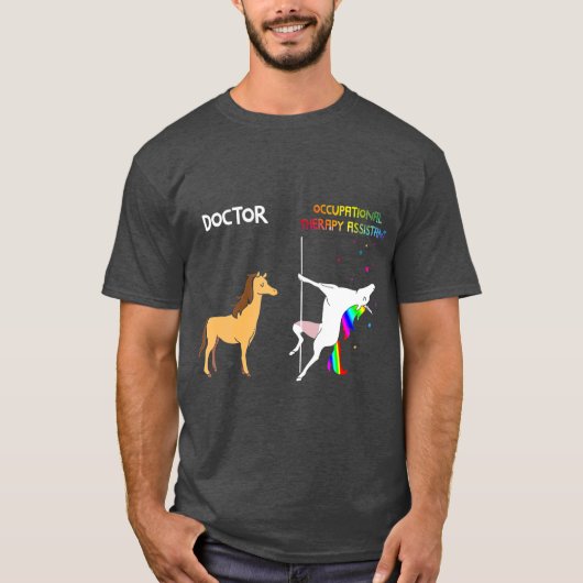 Doctor Vs Occupational Therapy Assistant Unicorn T-shirt (Voorkant)