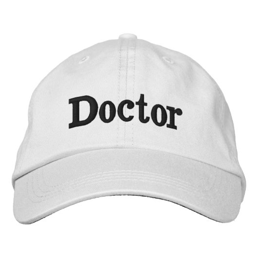 Doctor white baseball cap cotton casual  (Voorkant)