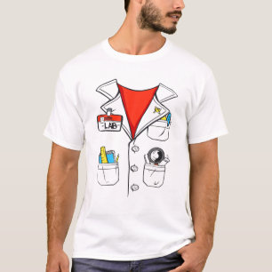 Doctor White Lab Coat Funny Halloween Costume T-shirt
