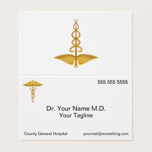 Doctor white visitekaartje (Buitenkant ongevouwen)