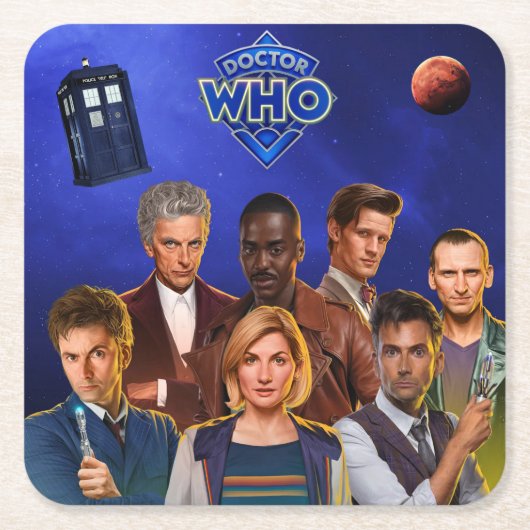 Doctor Who-Onderzetters Kartonnen Onderzetters (Voorkant)