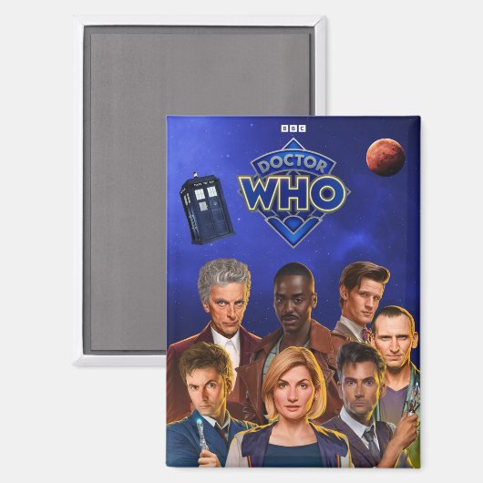Doctor Who Rectangle Koelkastmagneet Magneet (Voorkant / Achterkant)