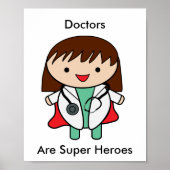 Doctor Woman Super Hero Grappig Poster (Voorkant)