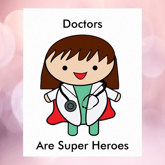 Doctor Woman Super Hero Grappig Poster