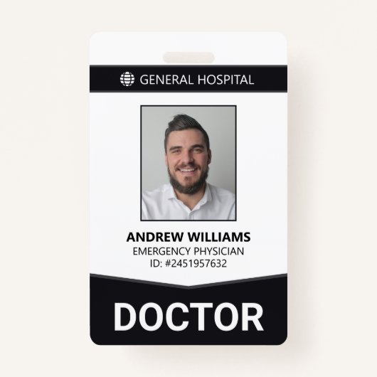 Doctor Ziekenhuisartsendienst ID Badge (Voorkant)