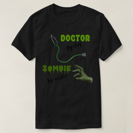 Doctor Zombie 's nachts 5 T-shirt (Design voorkant)
