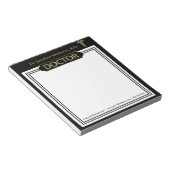 Doctor - Zwarte en Gold-laptop Notitieblok (Schuin)