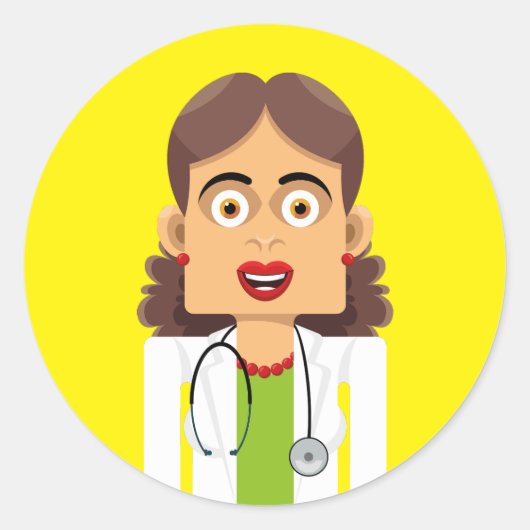 Doctora Ronde Sticker (Voorkant)