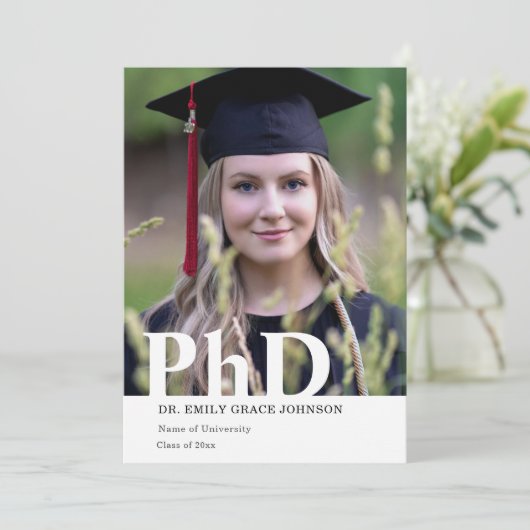 Doctoraat afstuderen afstudeerder University 2 fot Aankondiging (Staand voorkant)