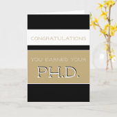 Doctoraat afstuderen gefeliciteerd (Ph.D.) Kaart (Gele Bloem)