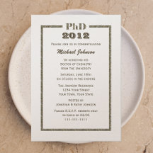 Doctoraat Afstuderen Invitation Metallic