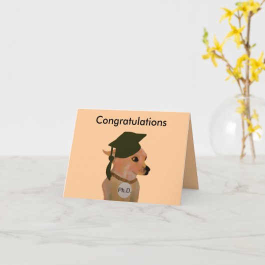 doctoraat Afstuderen Kaart (Gele Bloem)