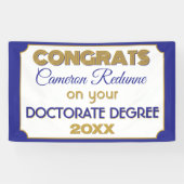 Doctoraat Gefeliciteerd! Gepersonaliseerde banner (Horizontaal)