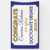 Doctoraat Gefeliciteerd! Gepersonaliseerde banner (Verticaal)