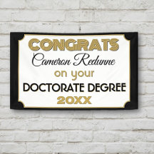 Doctoraat Gefeliciteerd! Gepersonaliseerde banner