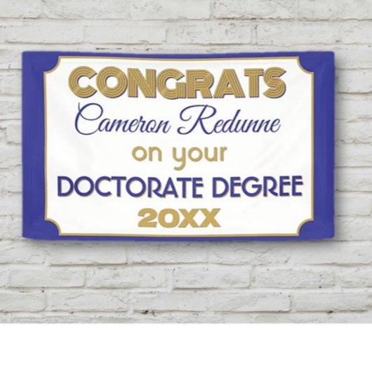 Doctoraat Gefeliciteerd! Gepersonaliseerde banner