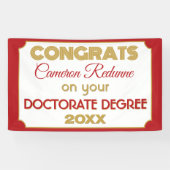 Doctoraat Gefeliciteerd! Gepersonaliseerde banner (Horizontaal)