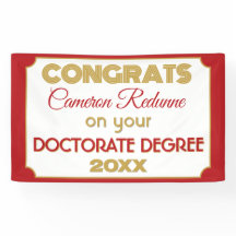 Doctoraat Gefeliciteerd! Gepersonaliseerde banner