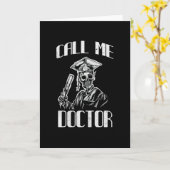 Doctoraat Gift Mortarboard Grappige Dokter Kaart (Gele Bloem)