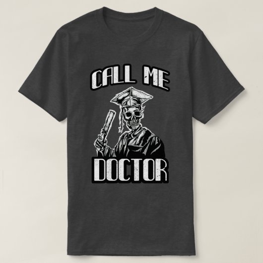 Doctoraat Gift Mortarboard Grappige Dokter T-shirt (Design voorkant)