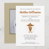 Doctoraat in de diergeneeskunde afstudeersymbool aankondiging (Voorkant / Achterkant)