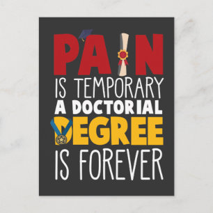 Doctoraatsdoctoraatsdiploma Afstuderen College Briefkaart