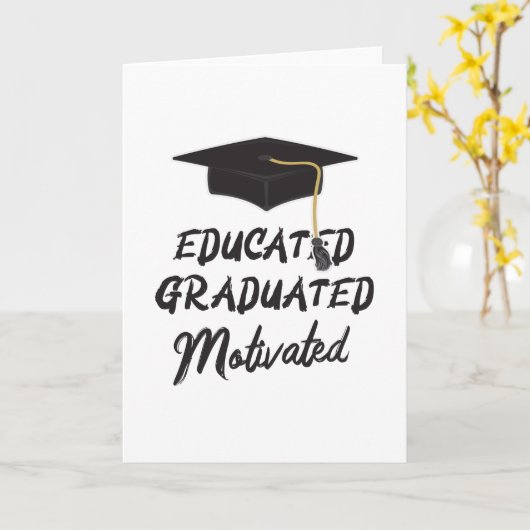 Doctoraatsgraad Afgestudeerd Pet Kaart (Gele Bloem)