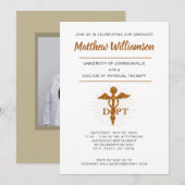 Doctoraatsymbol van Fysiotherapie Afstudeersymbool Aankondiging (Voorkant / Achterkant)