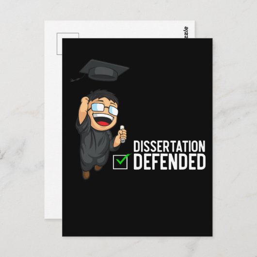 Doctorate Afstuderen Dissertation Defense PhD Briefkaart (Voorkant / Achterkant)